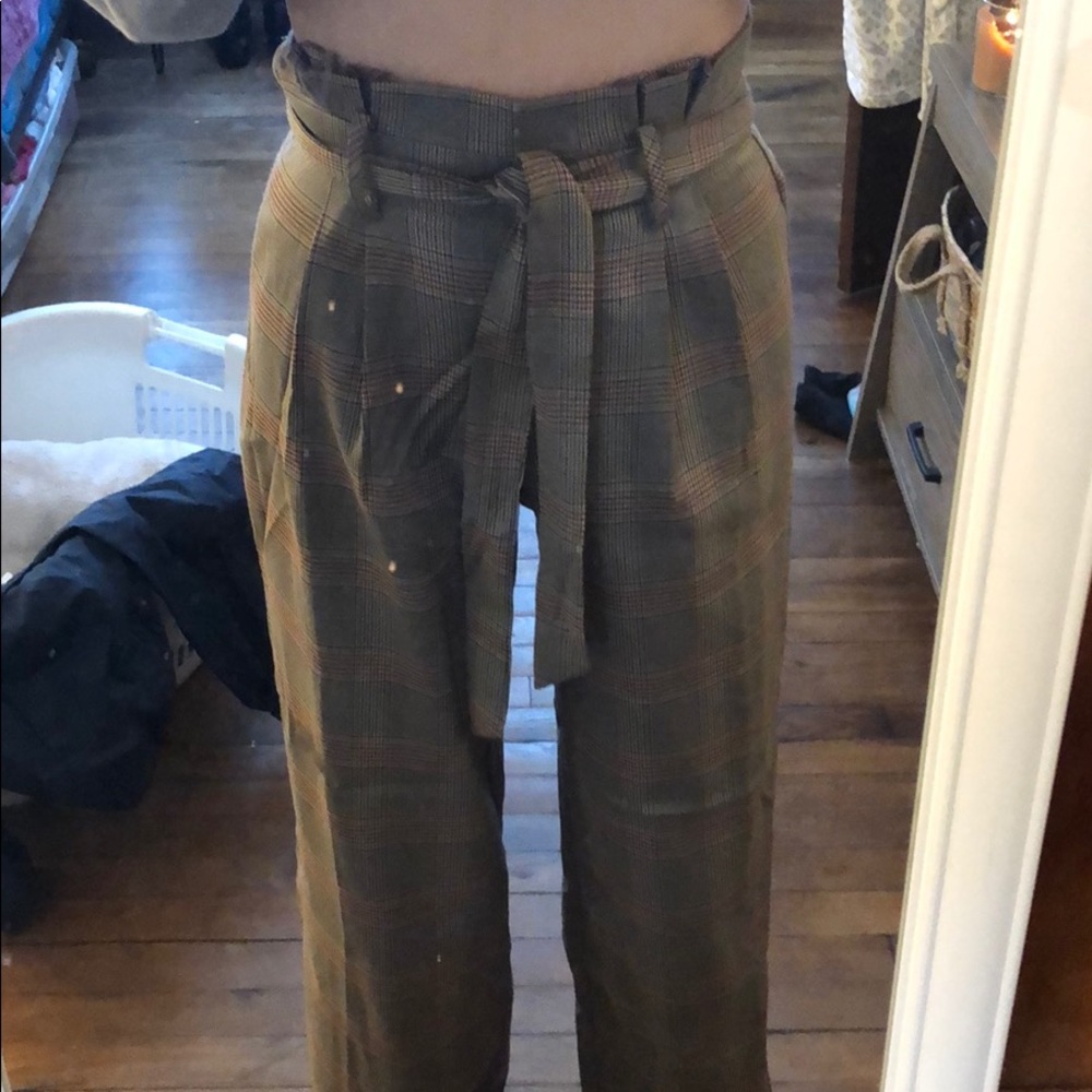 Plaid dress pants